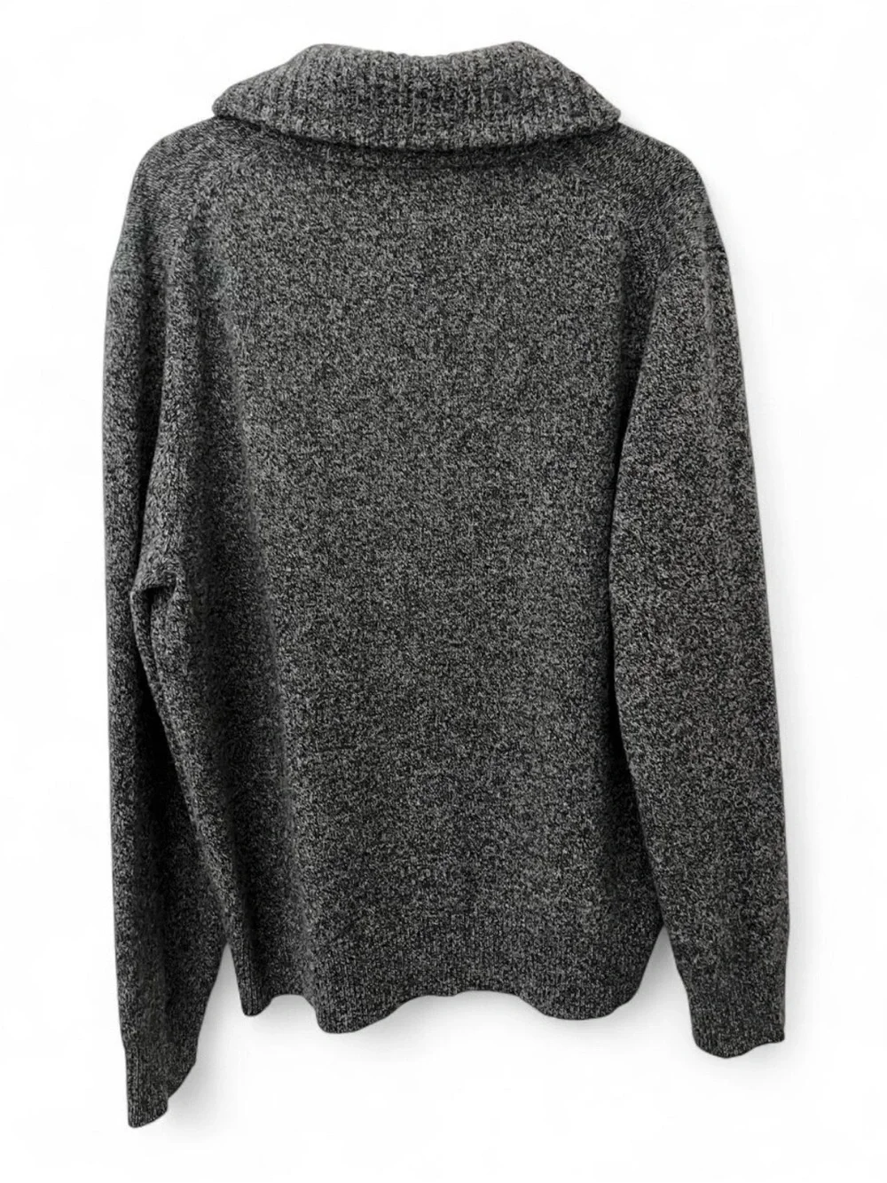 J. Crew Men's Gray V-Neck Shawl Collar Sweater